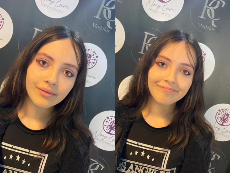 Con 12 años, Ángeles Iara Goi Flores sigue los pasos de su madrina en el mundo del modejale