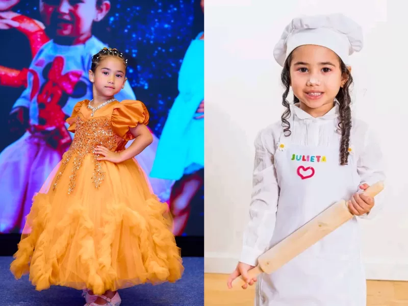 Julieta Flores tiene 5 años y ya participó en desfiles, certámenes y producciones en Uruguay y Argentina