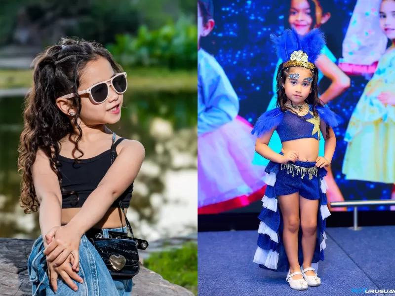 Julieta Flores tiene 5 años y ya participó en desfiles, certámenes y producciones en Uruguay y Argentina